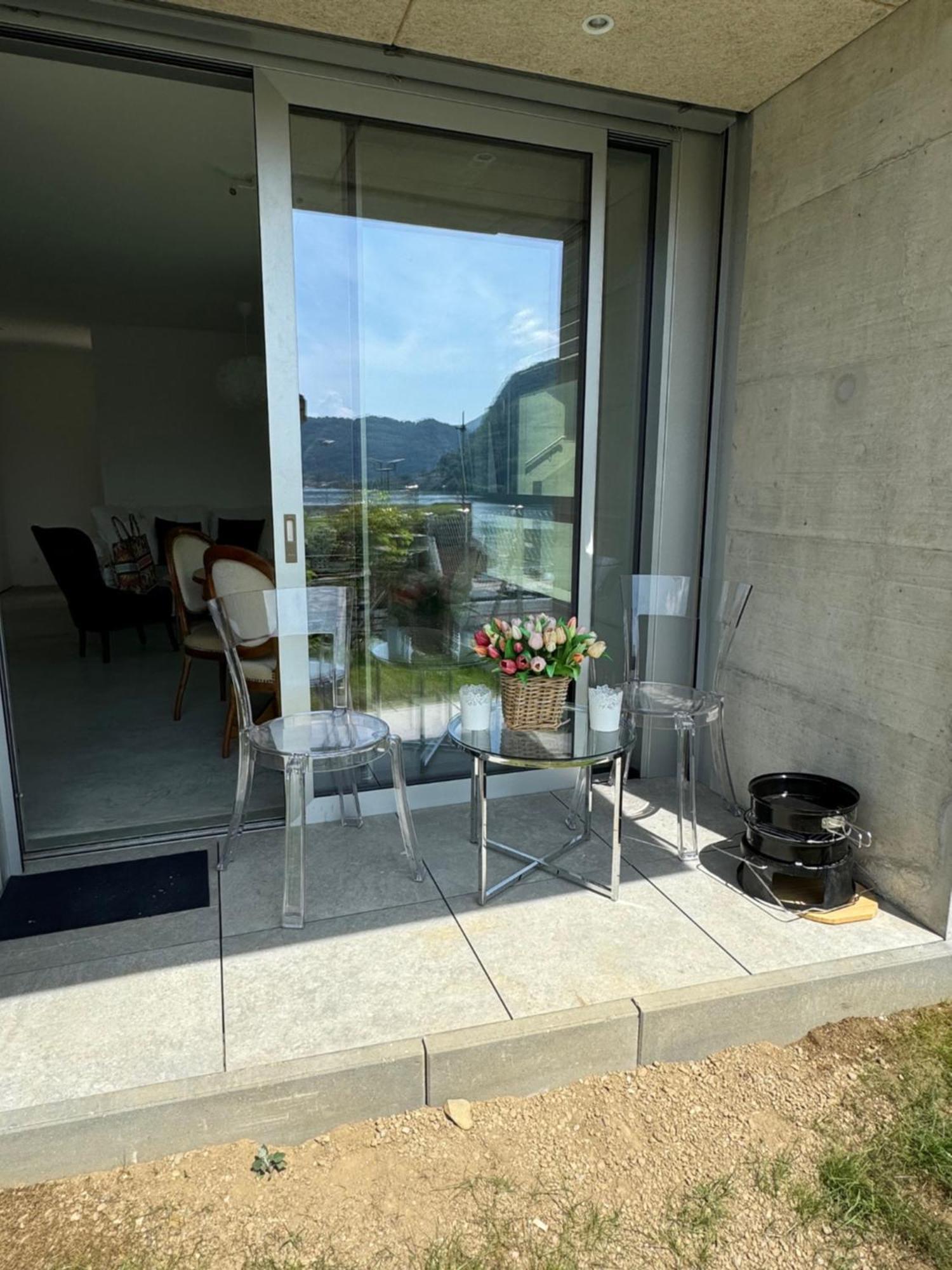 Neue Gartenwohnung Mit Sicht Auf Den Luganersee ปอนเตเตรซา ภายนอก รูปภาพ